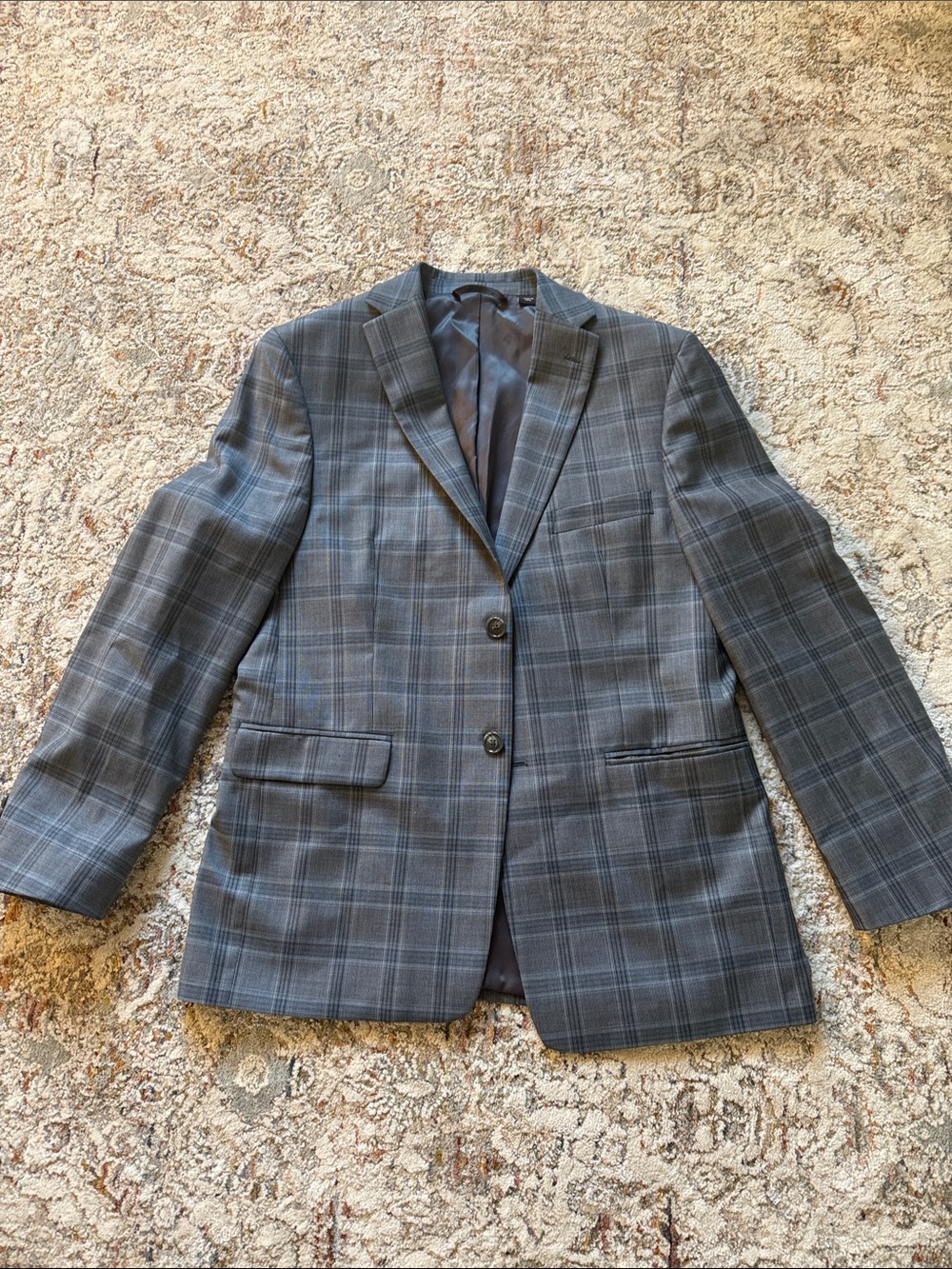 Michael Kors Gray and Blue Plaid Sport Coat